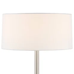 360 Lighting Andre 26 3/4" Tall Mid Century Modern Table Lamps Set Of 2 USB Port AC Power Outlet Silver Finish Metal White Shade Living Room Charging -360 Lighting Outlet Store GUEST 01888da4 ffaa 4f77 bc2d 62724ddd006d