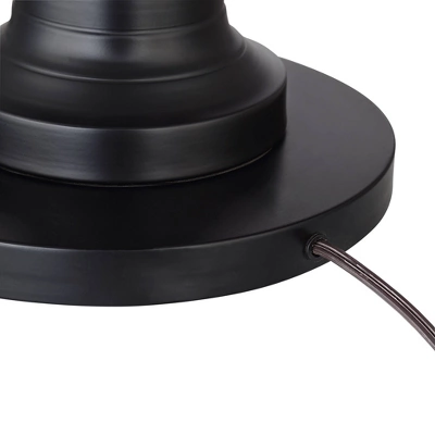 360 Lighting Spenser Rustic Farmhouse Floor Lamp With Riser 62 1/2" Tall Oiled Bronze Metal Off White Linen Empire Shade For Living Room Bedroom Home 4 360 Lighting Spenser Rustic Farmhouse Floor Lamp With Riser 62 1/2" Tall Oiled Bronze Metal Off White Linen Empire Shade For Living Room Bedroom Home - Image 4