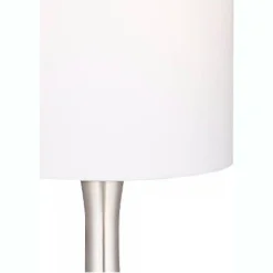 360 Lighting Modern Table Lamp With USB And AC Power Outlet Workstation Charging Base 24.5" High Brushed Nickel Droplet Living Room Desk Bedroom -360 Lighting Outlet Store GUEST 04b40227 af1f 46f2 8b81 86237c997dae