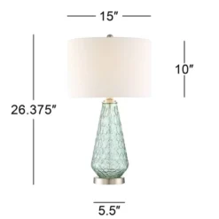 360 Lighting Julia Modern Table Lamp 26 1/2" High Green Glass White Drum Shade For Bedroom Living Room Bedside Nightstand Office Kids Family House 12 360 Lighting Julia Modern Table Lamp 26 1/2" High Green Glass White Drum Shade For Bedroom Living Room Bedside Nightstand Office Kids Family House -360 Lighting Outlet Store GUEST 07a3fe97 8689 4fc7 bbad 35d896246f68