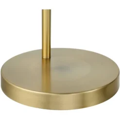 360 Lighting Modern Arc Floor Lamp With USB Charging Port 72" Tall Brass White Linen Drum Shade For Living Room Reading House Home -360 Lighting Outlet Store GUEST 0bed16fe 06de 44b7 a141 ca77a426a4bb