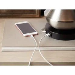 360 Lighting Simon Modern Table Lamps 25 1/2" High Set Of 2 Brushed Nickel With USB Charging Port White Fabric Drum Shade For Bedroom Living Room Desk -360 Lighting Outlet Store GUEST 0e8058ba 988e 4f58 8953 8c285bebfdfa