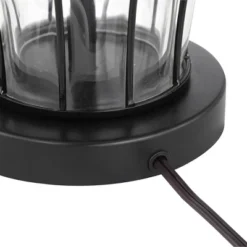 360 Lighting Hudson Rustic Accent Table Lamps 23" High Set Of 2 Bronze Clear Glass USB Charging Port Drum Shade For Bedroom Living Room Bedside Desk -360 Lighting Outlet Store GUEST 14169110 ccfb 45bf 8bbc 7f8feba20fc4