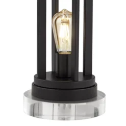 360 Lighting Marcel Industrial Table Lamps Set Of 2 With Round Risers 24 1/4" High Black LED Nightlight USB Port Natural Shade For Living Room Desk -360 Lighting Outlet Store GUEST 1576c34b 26a6 41e6 b713 f2f6357d68f4