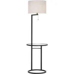 360 Lighting Modern Floor Lamp With Table Glass 62" Tall Black White Fabric Drum Shade For Living Room Reading Bedroom Office 11 360 Lighting Modern Floor Lamp With Table Glass 62" Tall Black White Fabric Drum Shade For Living Room Reading Bedroom Office -360 Lighting Outlet Store GUEST 1747eed0 3578 438e 843f 72ecab9566cd
