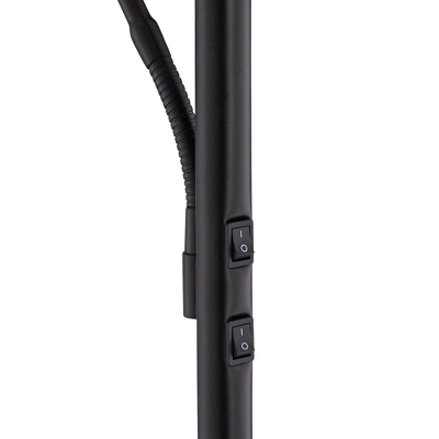 360 Lighting Modern Floor Lamp With Reading Light LED 71.5" Tall Decker Black Metal Acrylic Diffuser For Living Room Reading Office 4 360 Lighting Modern Floor Lamp With Reading Light LED 71.5" Tall Decker Black Metal Acrylic Diffuser For Living Room Reading Office - Image 4