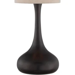 360 Lighting Modern Table Lamp With USB And AC Power Outlet Workstation Charging Base 24.5" High Espresso Bronze Droplet Living Room Desk Office -360 Lighting Outlet Store GUEST 1890e857 ab66 48ea ba5a 68ee6c577cea