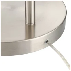 360 Lighting Cora Modern Arc Floor Lamp Standing 72" Tall Brushed Nickel Metal White Linen Drum Shade For Living Room Reading Bedroom Office House -360 Lighting Outlet Store GUEST 2196e288 3594 4f87 a98b 21fe394725a3