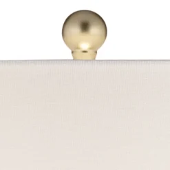 360 Lighting Nesbit Modern Mid Century Table Lamps 25" High Set Of 2 White Ceramic With USB Charging Port Drum Shade For Bedroom Living Room Bedside -360 Lighting Outlet Store GUEST 21e6e00b 95a5 4118 858d 098767c9de6f