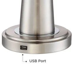 360 Lighting Karla Modern Table Lamps 25" High Set Of 2 Brushed Steel Column With USB Charging Port White Fabric Shade For Bedroom Living Room Desk 10 360 Lighting Karla Modern Table Lamps 25" High Set Of 2 Brushed Steel Column With USB Charging Port White Fabric Shade For Bedroom Living Room Desk -360 Lighting Outlet Store GUEST 23e5d086 cf02 42e8 a68f 508b548a38d1 1