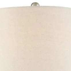 360 Lighting Albert Modern Table Lamp 24 3/4" High Mercury Glass Gourd Oatmeal Drum Shade For Bedroom Living Room Bedside Nightstand Office Kids House -360 Lighting Outlet Store GUEST 255663f9 21d4 4635 a581 5dc910b4633b