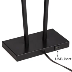 360 Lighting Cole Modern Table Lamps 27" Tall Set Of 2 Black Metal With USB Charging Ports White Rectangular Shade For Bedroom Living Room Bedside -360 Lighting Outlet Store GUEST 27d1aa8e d3fb 4128 9f92 988a3383baae