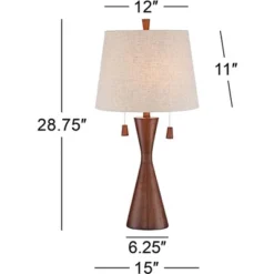 360 Lighting Omar Modern Modern Mid Century Table Lamps 28 3/4" Tall Set Of 2 Brown Wood Oatmeal Tapered Drum Shade For Bedroom Living Room Bedside 9 360 Lighting Omar Modern Modern Mid Century Table Lamps 28 3/4" Tall Set Of 2 Brown Wood Oatmeal Tapered Drum Shade For Bedroom Living Room Bedside -360 Lighting Outlet Store GUEST 2ad7bf49 f482 40ce aa63 084fc4b98f1d