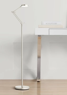 360 Lighting Modern Floor Lamp LED 50" Tall Satin Nickel White Acrylic Diffuser Adjustable For Living Room Reading Bedroom Office 1 360 Lighting Modern Floor Lamp LED 50" Tall Satin Nickel White Acrylic Diffuser Adjustable For Living Room Reading Bedroom Office
