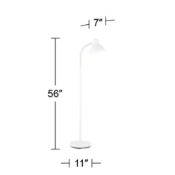 360 Lighting Modern Floor Lamp Adjustable Gooseneck Arm 56" Tall White Metal For Living Room Reading Bedroom Office -360 Lighting Outlet Store GUEST 32c2d91e 2ed1 4885 9914 f9d8b94cd1aa