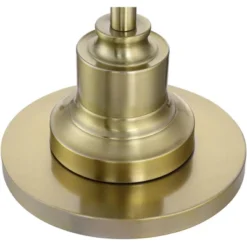 360 Lighting Spenser Retro Art Deco 58" Tall Floor Lamp Brushed Antique Brass Beige Fabric Pleated Empire Shade For Living Room Bedroom -360 Lighting Outlet Store GUEST 356cfa1c 3837 4dfb 89cb 6ce56a132894