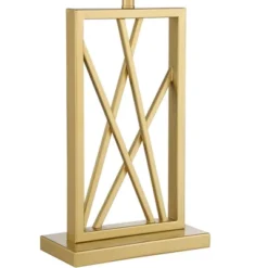 360 Lighting Claudia 26 1/2" Tall Square Modern Glam Luxe Table Lamp Gold Finish Metal Single White Shade Living Room Bedroom Bedside Nightstand House -360 Lighting Outlet Store GUEST 39dced2b 0828 47d2 afd1 d757f1619504