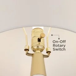 360 Lighting Nesbit Modern Mid Century Table Lamps 25" High Set Of 2 White Ceramic With USB Charging Port Drum Shade For Bedroom Living Room Bedside -360 Lighting Outlet Store GUEST 3d73b8b4 7286 4f5b 9872 a6ea33fd1939