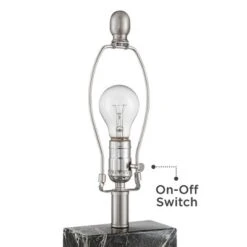 360 Lighting Connie Modern Table Lamps Set Of 2 25" High Black Faux Marble With USB Charging Ports White Rectangular Shade For Living Room House Desk -360 Lighting Outlet Store GUEST 446d40d1 b7c2 4d94 9f6b 113138e2a1bc