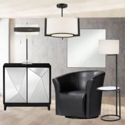 360 Lighting Modern Floor Lamp With Table Glass 62" Tall Black White Fabric Drum Shade For Living Room Reading Bedroom Office 14 360 Lighting Modern Floor Lamp With Table Glass 62" Tall Black White Fabric Drum Shade For Living Room Reading Bedroom Office -360 Lighting Outlet Store GUEST 4dad97b6 b6eb 4a51 a780 60b538b6a2ab