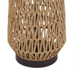 360 Lighting San Carlos Modern Coastal Table Lamp 29" Tall Natural Rattan Wicker Oatmeal Fabric Drum Shade For Bedroom Living Room Bedside Nightstand -360 Lighting Outlet Store GUEST 4f81b9f2 00a9 4dd3 ba7b a8280b6b01b2