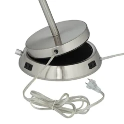 360 Lighting Modern Table Lamp With Dimmable USB And AC Power Outlet Workstation Base 24.5" High Brushed Nickel Droplet White Shade Bedroom Desk 7 360 Lighting Modern Table Lamp With Dimmable USB And AC Power Outlet Workstation Base 24.5" High Brushed Nickel Droplet White Shade Bedroom Desk -360 Lighting Outlet Store GUEST 523434d5 7226 40c4 a87c e684a313717b