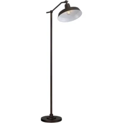 360 Lighting Kayne Rustic Farmhouse Floor Lamp Standing 61" Tall Satin Bronze Metal Downbridge Shade For Living Room Reading Bedroom Office House Home -360 Lighting Outlet Store GUEST 587e4316 8536 49c7 9847 fea0b08705a3