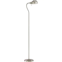 360 Lighting Modern Task Floor Lamp With USB Charging Port 61" Tall Satin Nickel Adjustable Gooseneck Arm For Living Room Reading -360 Lighting Outlet Store GUEST 5886268a dc0f 4fe8 86f0 29577a877679