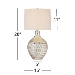360 Lighting Waylon Modern Table Lamp 28" Tall Textured Mercury Glass Off White Tapered Drum Shade For Bedroom Living Room Bedside Nightstand Office 11 360 Lighting Waylon Modern Table Lamp 28" Tall Textured Mercury Glass Off White Tapered Drum Shade For Bedroom Living Room Bedside Nightstand Office -360 Lighting Outlet Store GUEST 5bf090a1 36cf 48cf a0a1 028d6ce81919