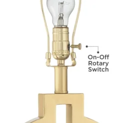 360 Lighting Modern Table Lamps 28 1/2" Tall Set Of 2 With USB Charging Port Brushed Gold Open Ring White Shade For Bedroom Living Room House Bedside -360 Lighting Outlet Store GUEST 63ae832f 72a7 4aa1 8e09 1524ca85b580