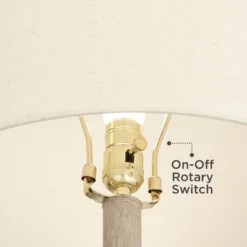 360 Lighting Julio Modern Table Lamp 30" Tall Natural Gray Ceramic Oatmeal Drum Shade For Bedroom Living Room Bedside Nightstand Office Kids House -360 Lighting Outlet Store GUEST 656f6bb8 8f89 4212 ba1a 02ee596d34ce