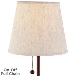 360 Lighting Justin Modern Accent Table Lamps 18 1/4" High Set Of 2 Marbled Bronze Metal With USB Charging Ports Oatmeal Drum Shade For Bedroom Desk -360 Lighting Outlet Store GUEST 6688a738 e873 468a 8270 e8bd770dcea4