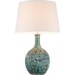 360 Lighting Mid Century Modern Table Lamps 26" High Set Of 2 Ceramic Teal Glaze Handcrafted White Empire Shade For Living Room (Colors May Vary) 11 360 Lighting Mid Century Modern Table Lamps 26" High Set Of 2 Ceramic Teal Glaze Handcrafted White Empire Shade For Living Room (Colors May Vary) -360 Lighting Outlet Store GUEST 6ca19de4 9912 4535 b76b e6a95b185073