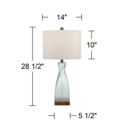 360 Lighting Ryan Modern Coastal Table Lamps 28 1/2" Tall Set Of 2 Blue Glass White Drum Shade For Bedroom Living Room Bedside Nightstand Office House 10 360 Lighting Ryan Modern Coastal Table Lamps 28 1/2" Tall Set Of 2 Blue Glass White Drum Shade For Bedroom Living Room Bedside Nightstand Office House -360 Lighting Outlet Store GUEST 6e6ed1c2 6249 496d ae36 0c442292a351