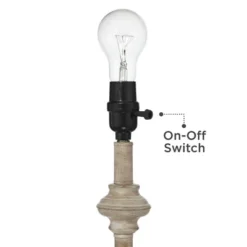 360 Lighting Carter Rustic Farmhouse 3 Piece Table Floor Lamp Set Beige Metal Cream Fabric Tapered Drum Shade For Living Room Bedroom Office House -360 Lighting Outlet Store GUEST 700e9777 d291 4417 9e99 66dfc79b385e