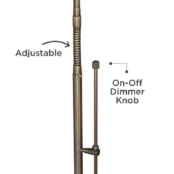 360 Lighting Regan Traditional Pharmacy Floor Lamp 59" Tall Dark Brass Metal LED Adjustable Gooseneck Head For Living Room Reading Bedroom Office -360 Lighting Outlet Store GUEST 70342902 c9b4 45ec 8d02 4f1bea5c6feb