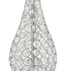 360 Lighting Sergio Modern Accent Table Lamps 23 1/2" High Set Of 2 Chrome Clear Acrylic With USB Charging Port Blue Softback Drum Shade For Home Desk -360 Lighting Outlet Store GUEST 7204c8e5 d487 44d6 a5d4 b08d8489995c