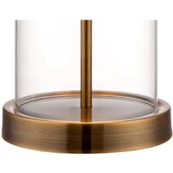 360 Lighting Coastal Table Lamp 26" High Glass Cylinder Gold Fillable White Drum Shade For Living Room Family Bedroom Bedside Nightstand -360 Lighting Outlet Store GUEST 78212d0f cc24 4cdd b483 50ff94288a45