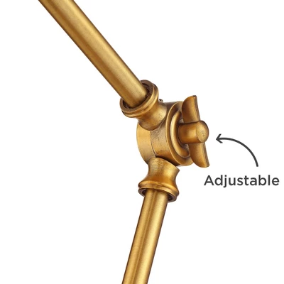 360 Lighting Wray Modern Desk Lamp 26 3/4" High Warm Brass Metal With USB Charging Port Adjustable Arm Head For Bedroom Living Room Bedside House Home 3 360 Lighting Wray Modern Desk Lamp 26 3/4" High Warm Brass Metal With USB Charging Port Adjustable Arm Head For Bedroom Living Room Bedside House Home - Image 3