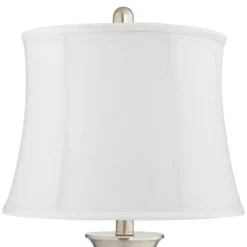 360 Lighting Seymore Modern Table Lamps 26" High Set Of 2 White Softback With USB Charging Port LED Touch On Off Silver Drum Shade For Bedroom Desk -360 Lighting Outlet Store GUEST 807e5ba1 8374 4702 98cf 1f9f0a9bc4d6
