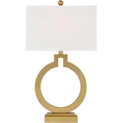 360 Lighting Lauren Modern Table Lamps Set Of 2 With Black Risers 28 1/2" Tall Gold USB Charging Port White Rectangular Shade For Bedroom Living Room -360 Lighting Outlet Store GUEST 846fcadc 09ef 45d4 8bab 1a2a395453d8