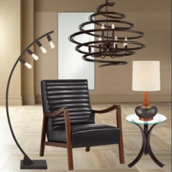 360 Lighting Andi Modern Mid Century Table Lamp 24 1/2" High Hammered Brown Ceramic Red Oak Wood Off White Shade For Bedroom Living Room Bedside Desk -360 Lighting Outlet Store GUEST 89d1e6bf f657 4f10 bf36 1b787bd85503