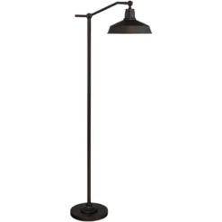 360 Lighting Kayne Rustic Farmhouse Floor Lamp Standing 61" Tall Satin Bronze Metal Downbridge Shade For Living Room Reading Bedroom Office House Home -360 Lighting Outlet Store GUEST 8ae8d4ae b726 4bb3 bf1c 9f3a6eea2d92