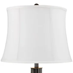 360 Lighting Heather Modern Industrial Table Lamps 25 3/4" High Set Of 2 Dark Iron With USB Charging Port White Softback Drum Shade For Bedroom Desk -360 Lighting Outlet Store GUEST 8eacd2b6 9a9b 43fc 8ed4 a1d404d00c69