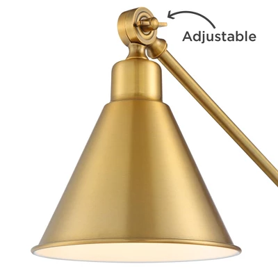 360 Lighting Wray Modern Desk Lamp 26 3/4" High Warm Brass Metal With USB Charging Port Adjustable Arm Head For Bedroom Living Room Bedside House Home 2 360 Lighting Wray Modern Desk Lamp 26 3/4" High Warm Brass Metal With USB Charging Port Adjustable Arm Head For Bedroom Living Room Bedside House Home - Image 2