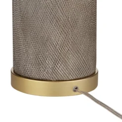 360 Lighting Gilson Modern Table Lamps 24 1/2" High Set Of 2 Gray Glaze Ceramic White Drum Shade For Bedroom Living Room Bedside Nightstand Office -360 Lighting Outlet Store GUEST 95a9b8a9 2930 4792 8828 efd351ad2309