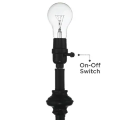 360 Lighting Carter Rustic Farmhouse 3 Piece Table Floor Lamp Set Black Metal Cream Fabric Tapered Drum Shade For Living Room Bedroom Office House -360 Lighting Outlet Store GUEST 97c7dfe8 c6e7 4a8b 9bf1 e942410e65f7