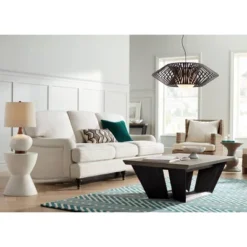 360 Lighting Brice Modern Mid Century Accent Table Lamp 23" High Ivory Ceramic Wood Neck Off White Drum Shade For Bedroom Living Room Bedside Office -360 Lighting Outlet Store GUEST 9fd5eeff 26e7 48a5 a661 fad7fda6cf28