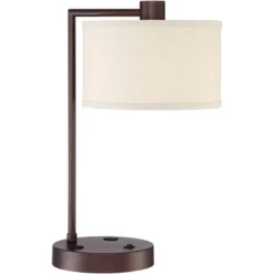 360 Lighting Colby Modern Desk Lamp 21" High Bronze With USB And AC Power Outlet In Base White Linen Drum Shade For Bedroom Living Room Office Family 14 360 Lighting Colby Modern Desk Lamp 21" High Bronze With USB And AC Power Outlet In Base White Linen Drum Shade For Bedroom Living Room Office Family -360 Lighting Outlet Store GUEST a0a3c0ea 3d30 4ec7 ac17 2f7be4c58912