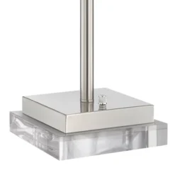 360 Lighting Andre Modern Table Lamps Set Of 2 With Square Risers 28 1/4" Tall Silver Metal USB And AC Power Outlet In Base White Drum Shade For Desk -360 Lighting Outlet Store GUEST a153ef32 24ab 4fa1 8395 16c956d4203d